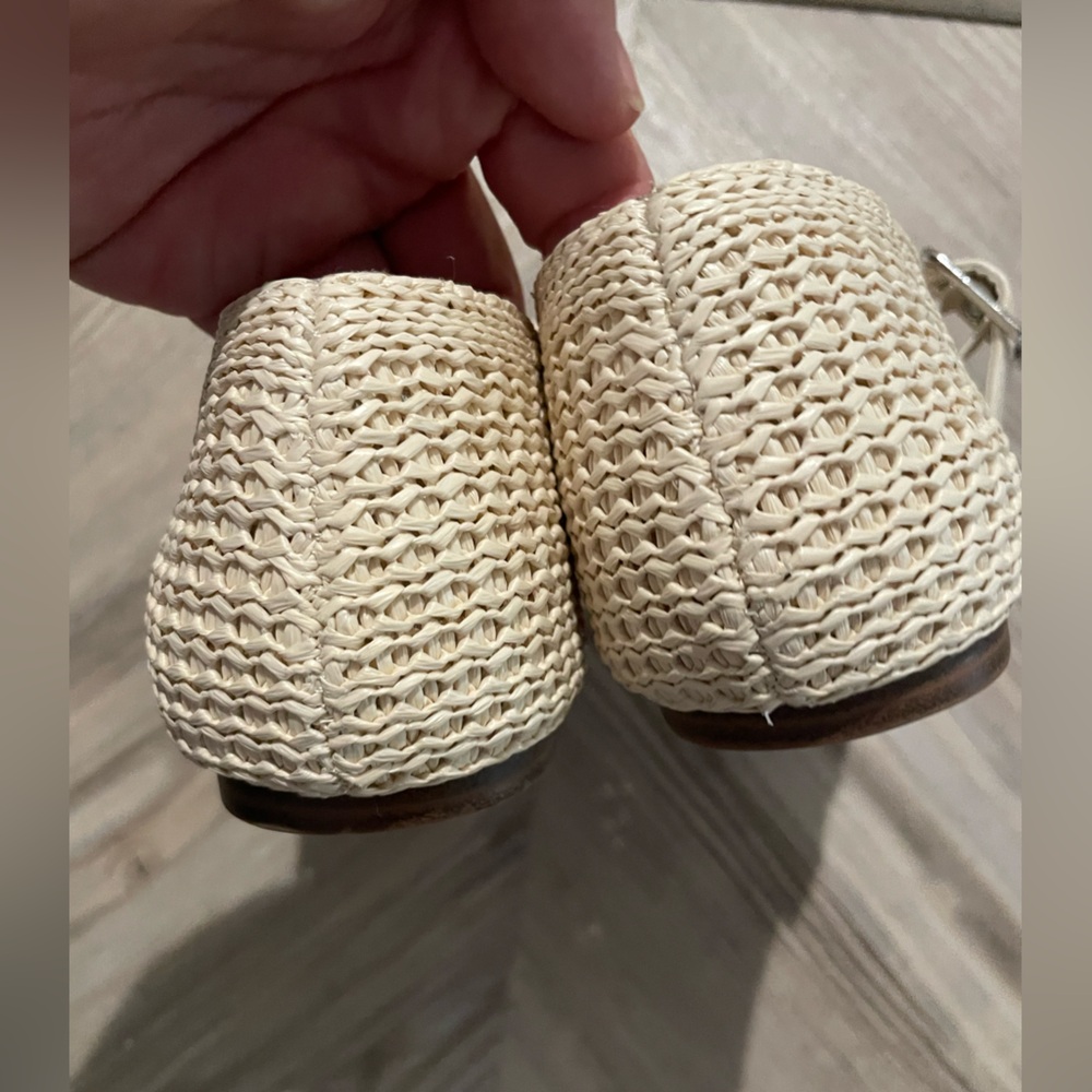 Woven Crochet Mary Jane Flats in Cream - Picture 7 of 8